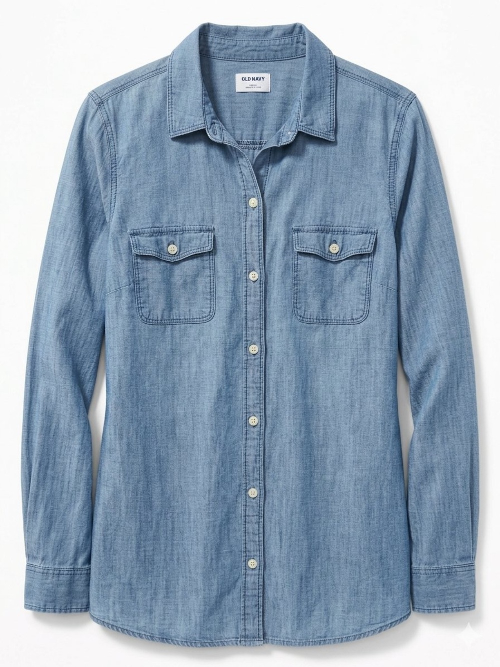 Old Navy women’s Light Denim Button-Down Shirt